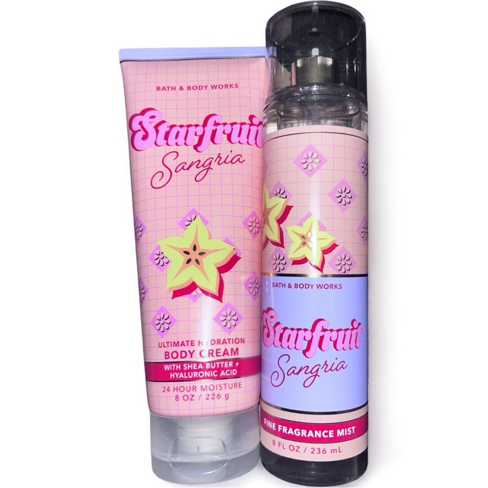 Bath & Body Works Starfruit Sangria Body Care Set New